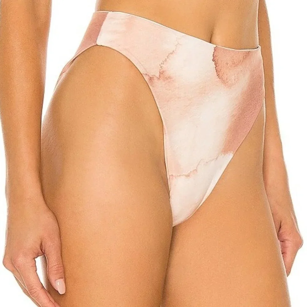 HAIGHT. NWT Mah Highleg Hotpants Bikini Bottom in Watercolor size Medium Revolve